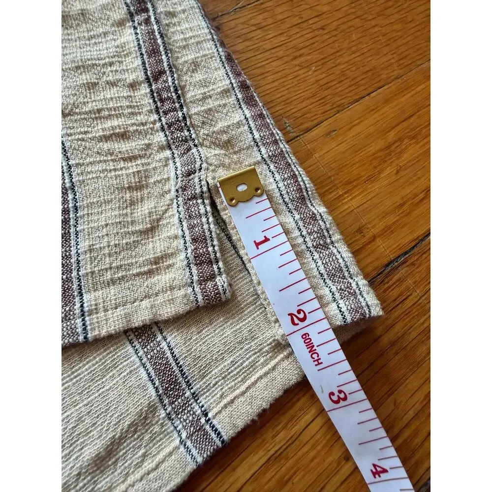 BANANA REPUBLIC Yellow Textured Striped Summer Button Down Shirt sz XL (NWT)